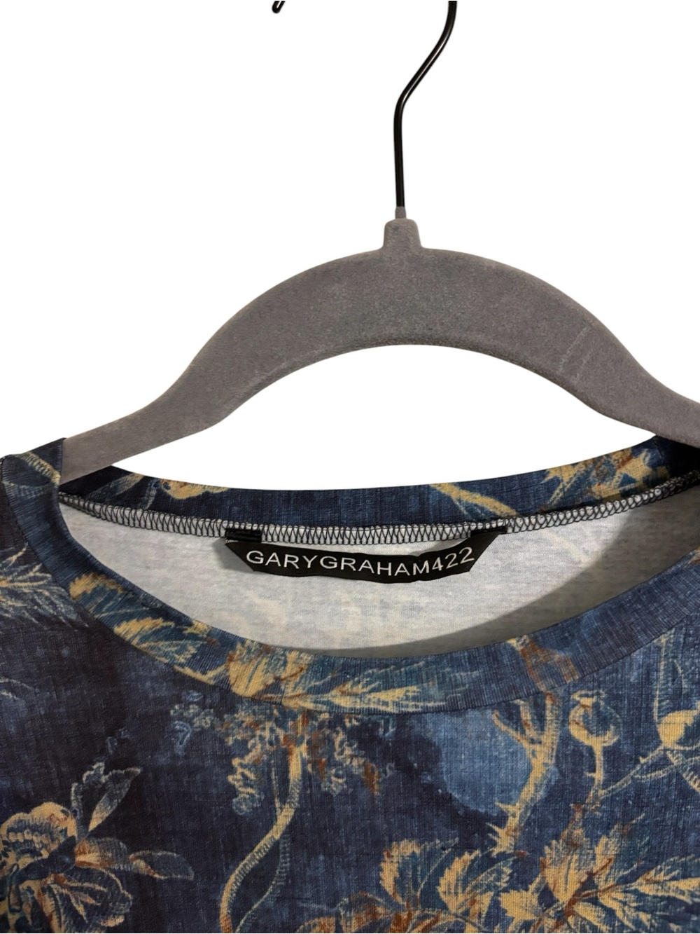 Gary Graham 422 Long Sleeve Blue Floral Dress Large - Picture 3 of 6